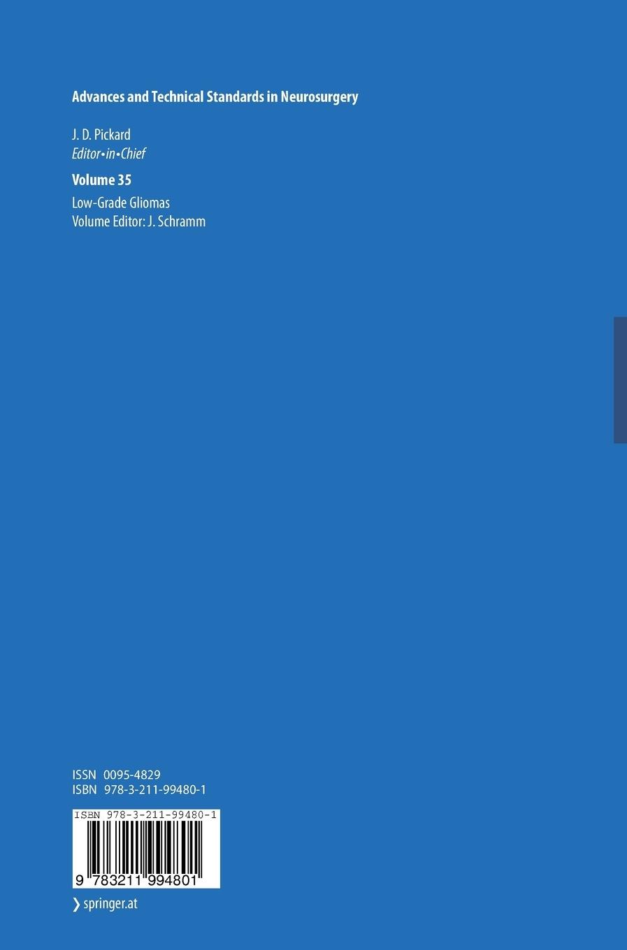 Rückseitencover Advances and Technical Standards in Neurosurgery, Vol. 35