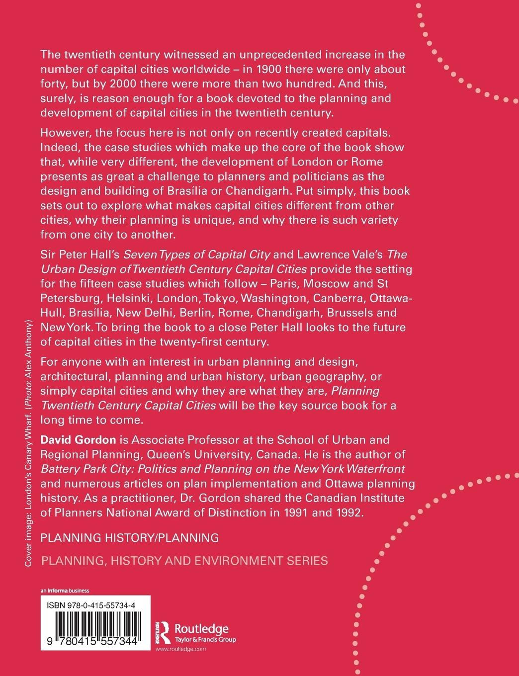 Rückseitencover Planning Twentieth Century Capital Cities