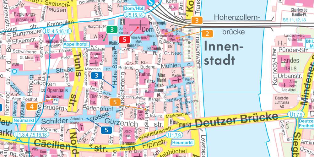 Beispielinhalt (Bild) Köln 1 : 10 000 City Pocket + The Big Five