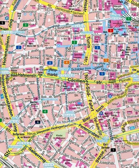 Beispielinhalt (Bild) Köln 1 : 10 000 City Pocket + The Big Five