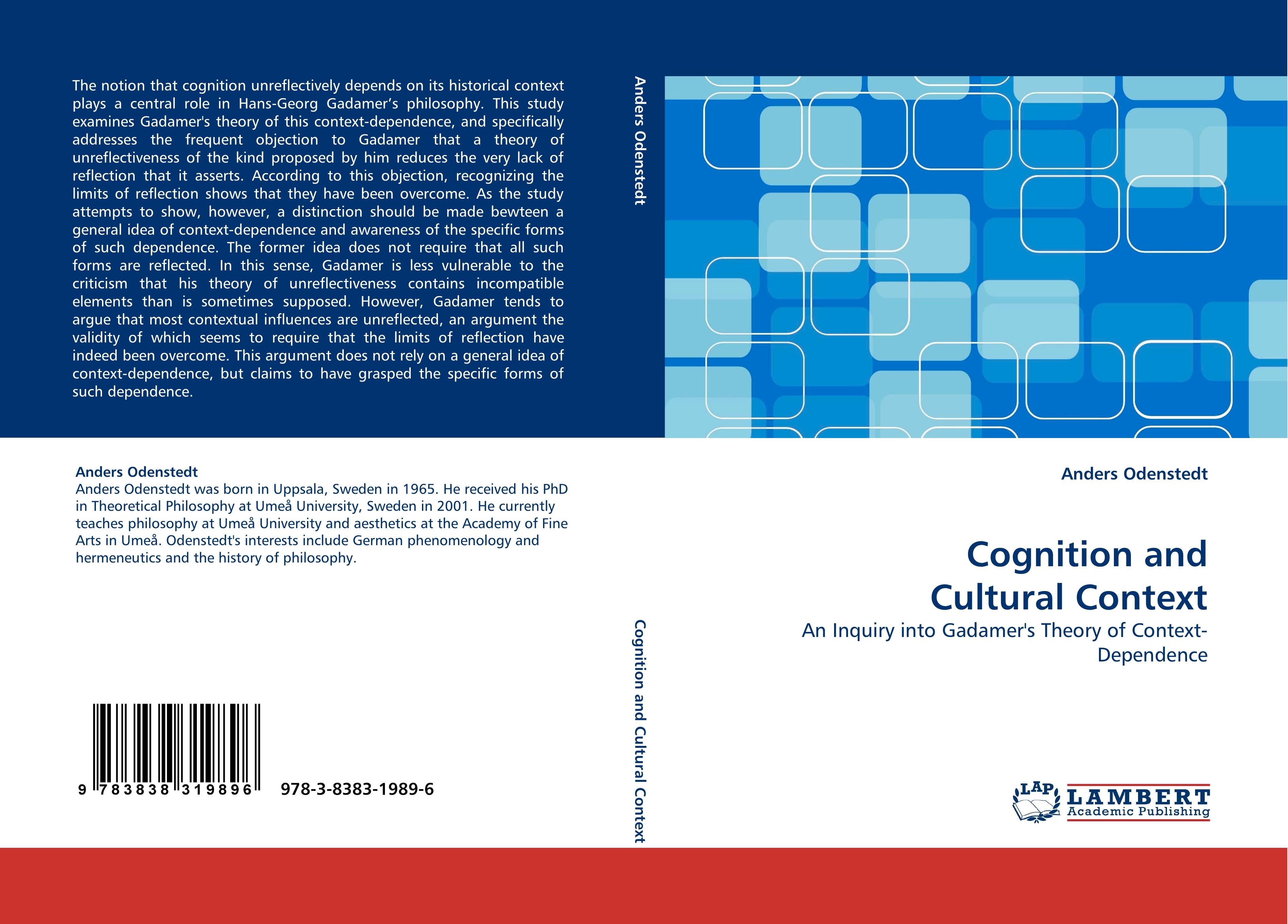 Vorderes Coverbild Cognition and Cultural Context
