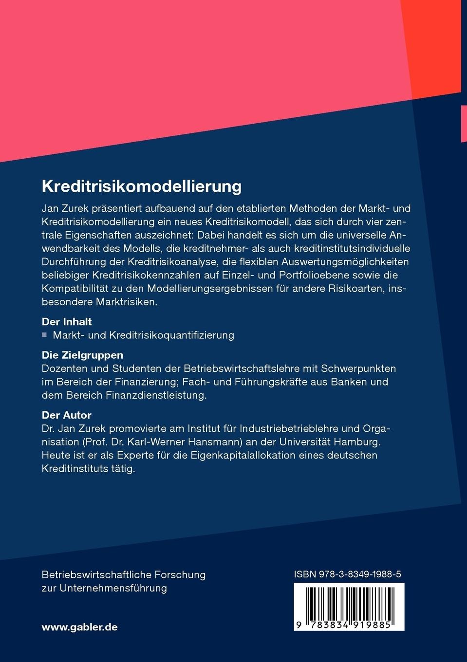 Rückseitencover Kreditrisikomodellierung