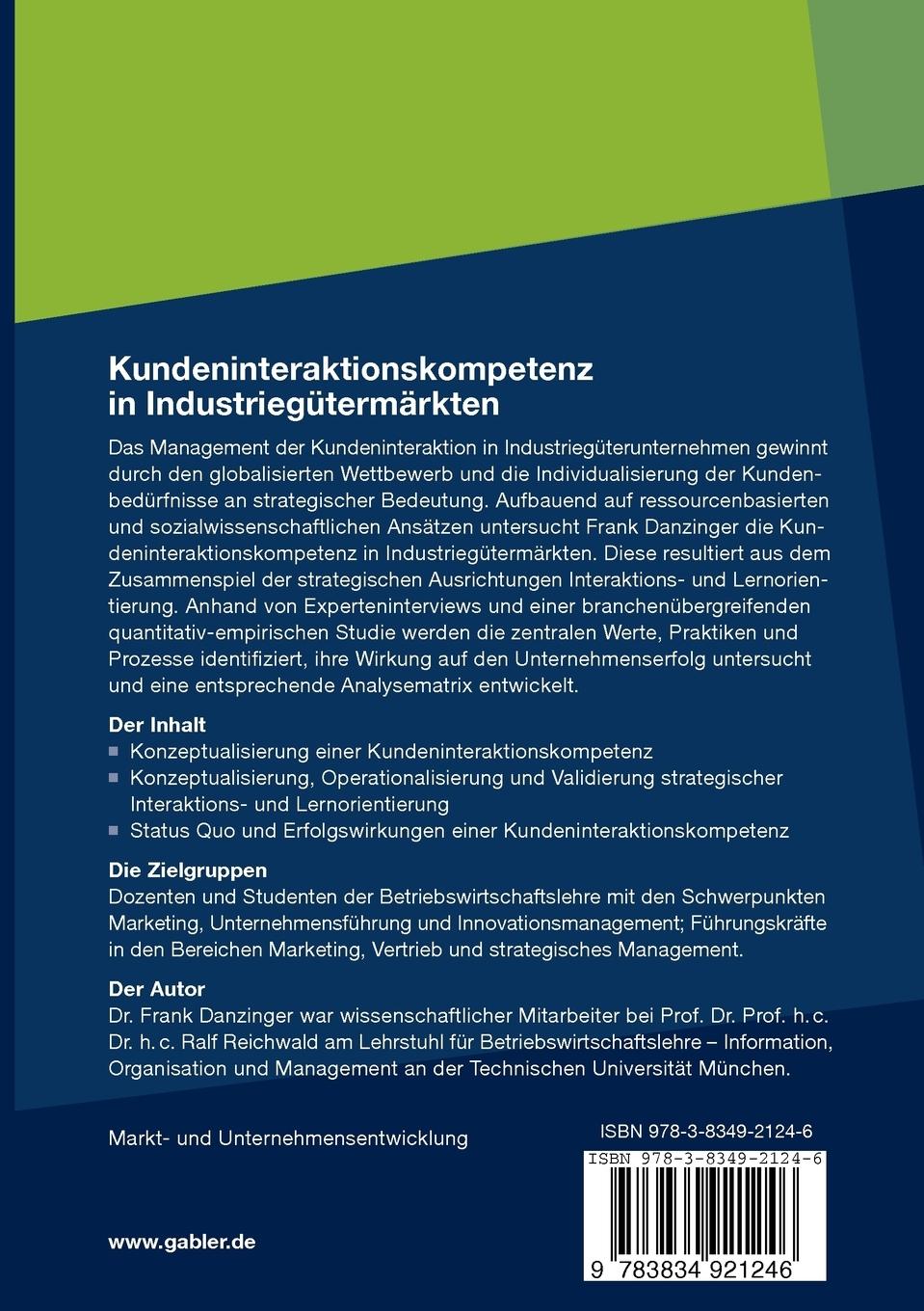 Rückseitencover Kundeninteraktionskompetenz in Industriegütermärkten