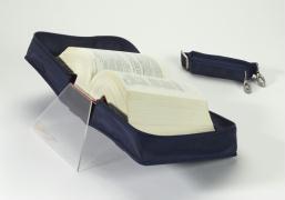Beispielinhalt (Bild) SartoriusSKIN Tasche BASIC Gr. L in Marine-Blau mit Tragegurt & Buchstütze
