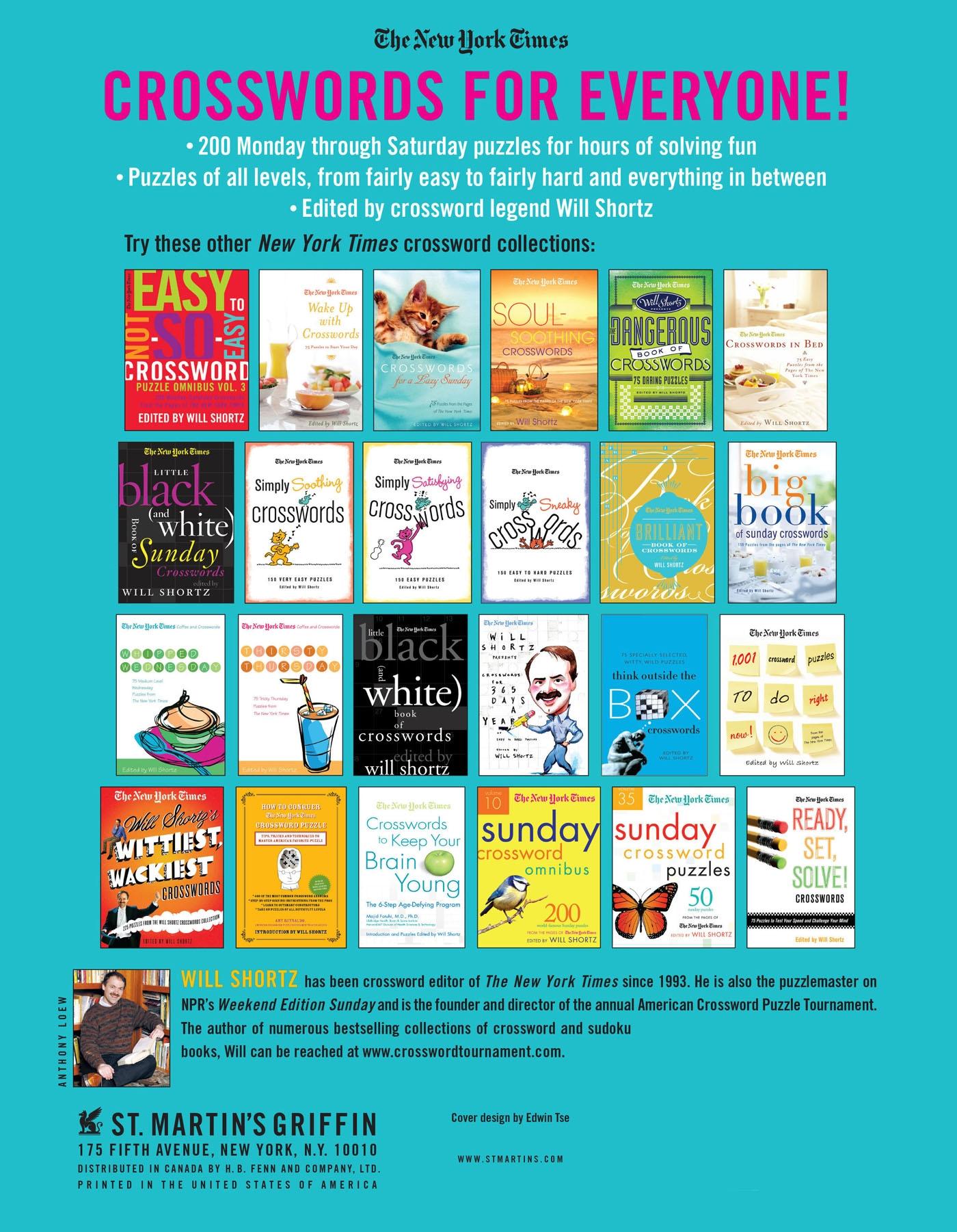 Rückseitencover The New York Times Easy to Not-So-Easy Crossword Puzzle Omnibus, Volume 4