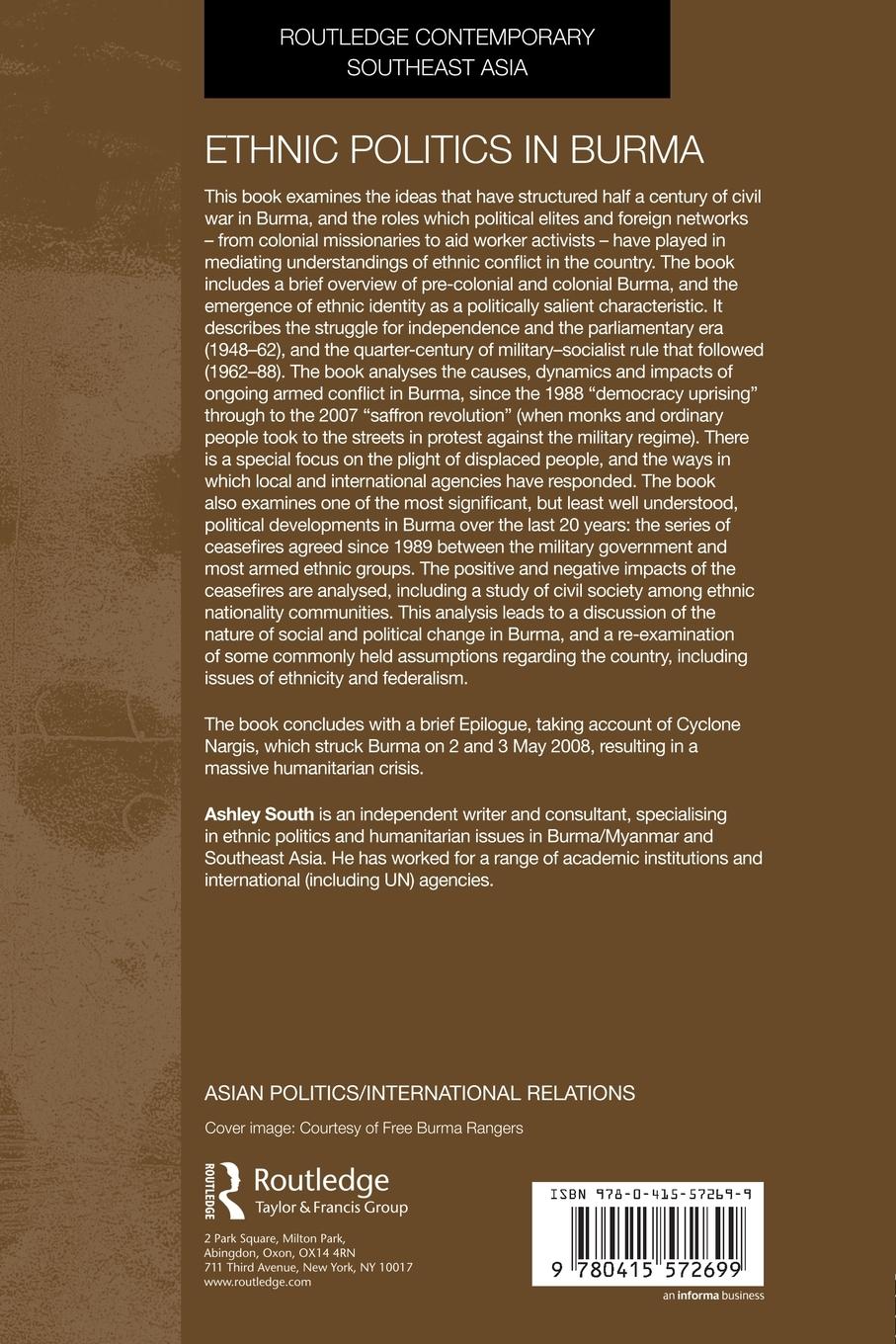 Rückseitencover Ethnic Politics in Burma
