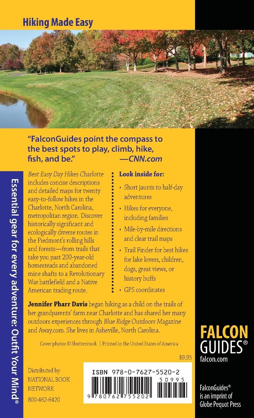 Rückseitencover Best Easy Day Hikes Charlotte