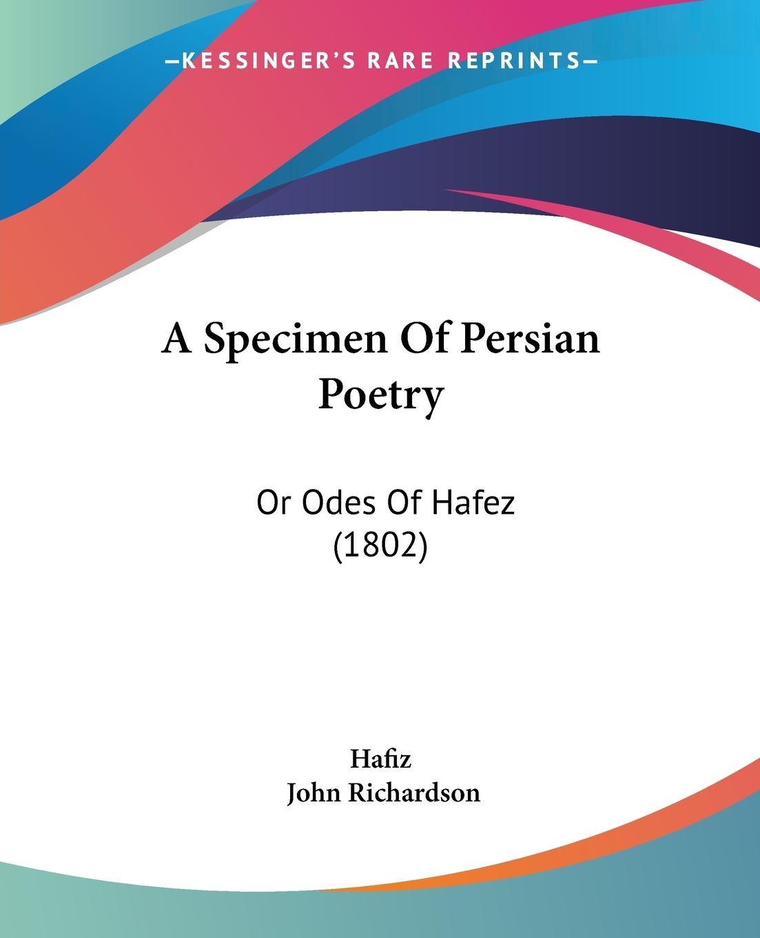 Vorderes Coverbild A Specimen Of Persian Poetry