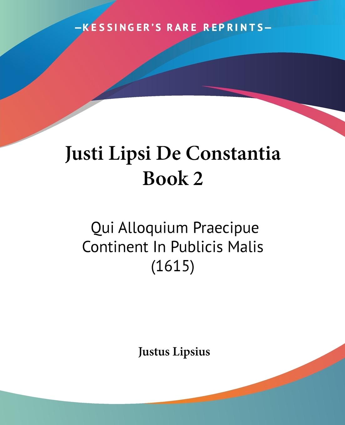 Vorderes Coverbild Justi Lipsi De Constantia Book 2