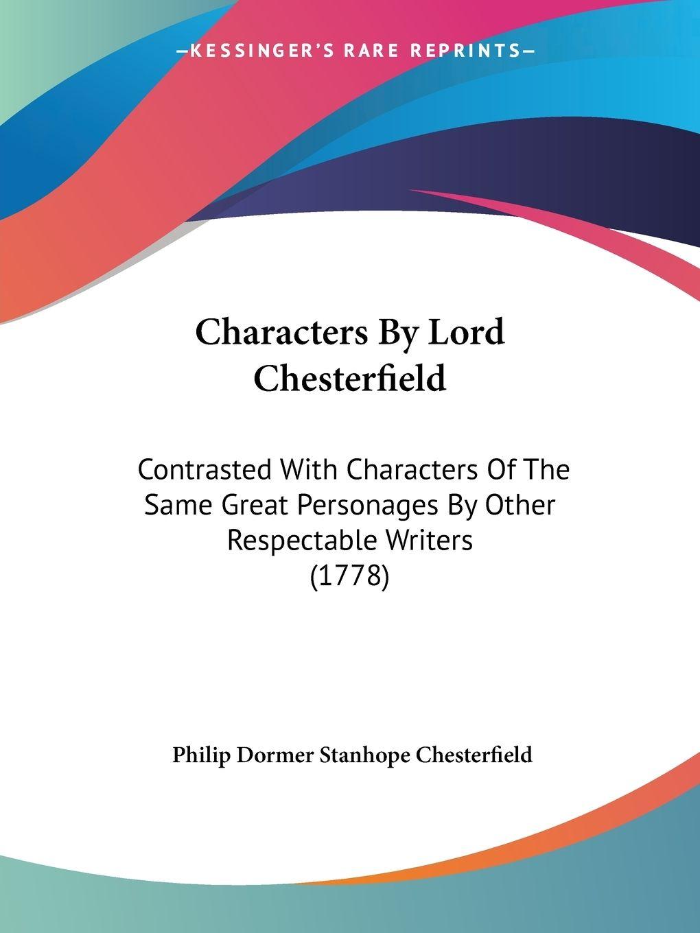 Vorderes Coverbild Characters By Lord Chesterfield