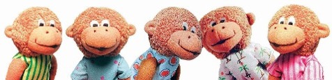 Vorderes Coverbild Five Little Monkeys Finger Puppet Playset