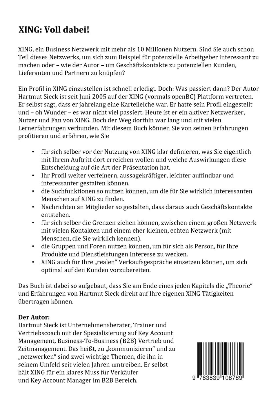 Rückseitencover XING - Voll dabei!