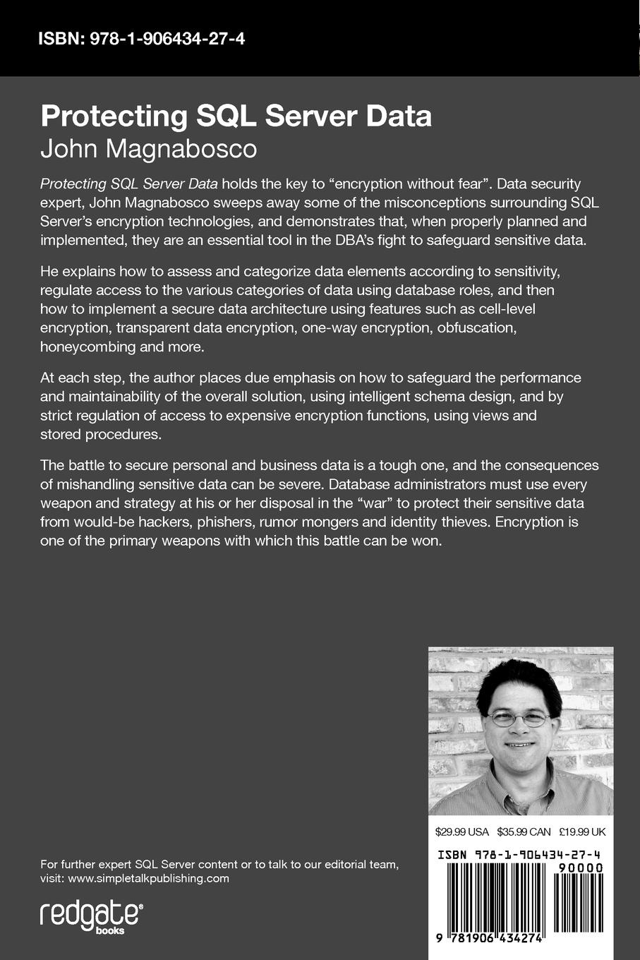 Rückseitencover Protecting SQL Server Data