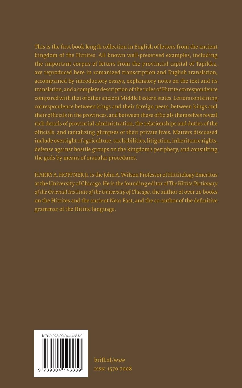 Rückseitencover Letters from the Hittite Kingdom
