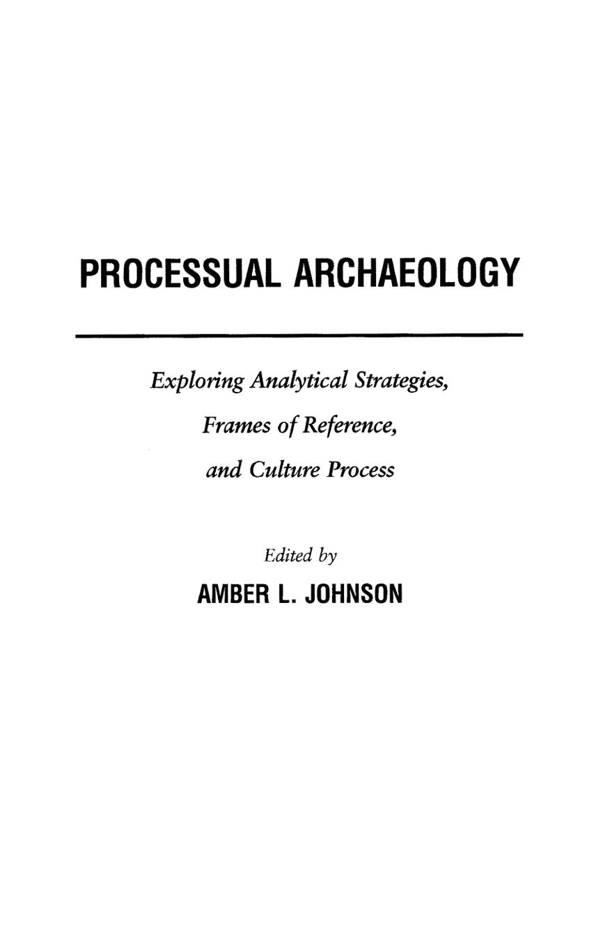 Vorderes Coverbild Processual Archaeology