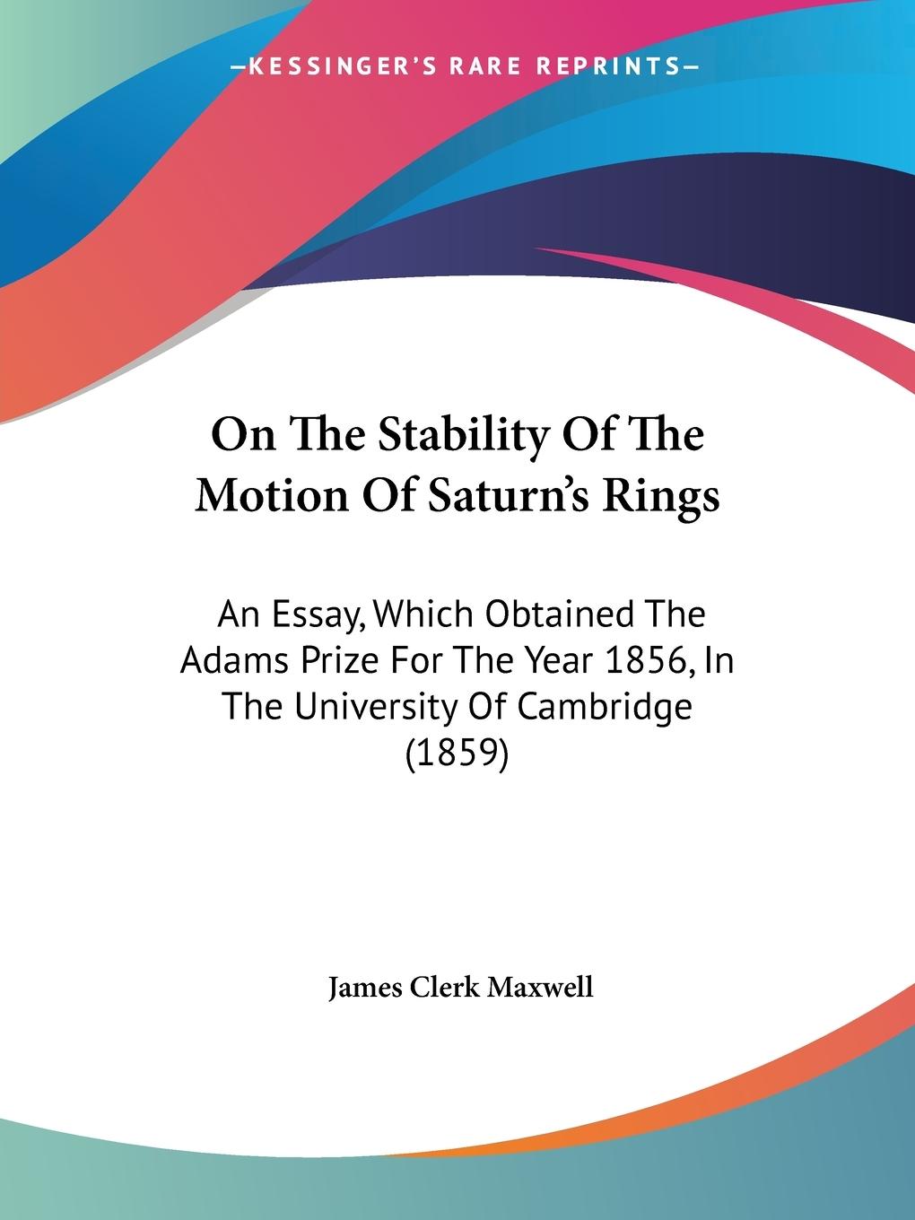 Vorderes Coverbild On The Stability Of The Motion Of Saturn's Rings