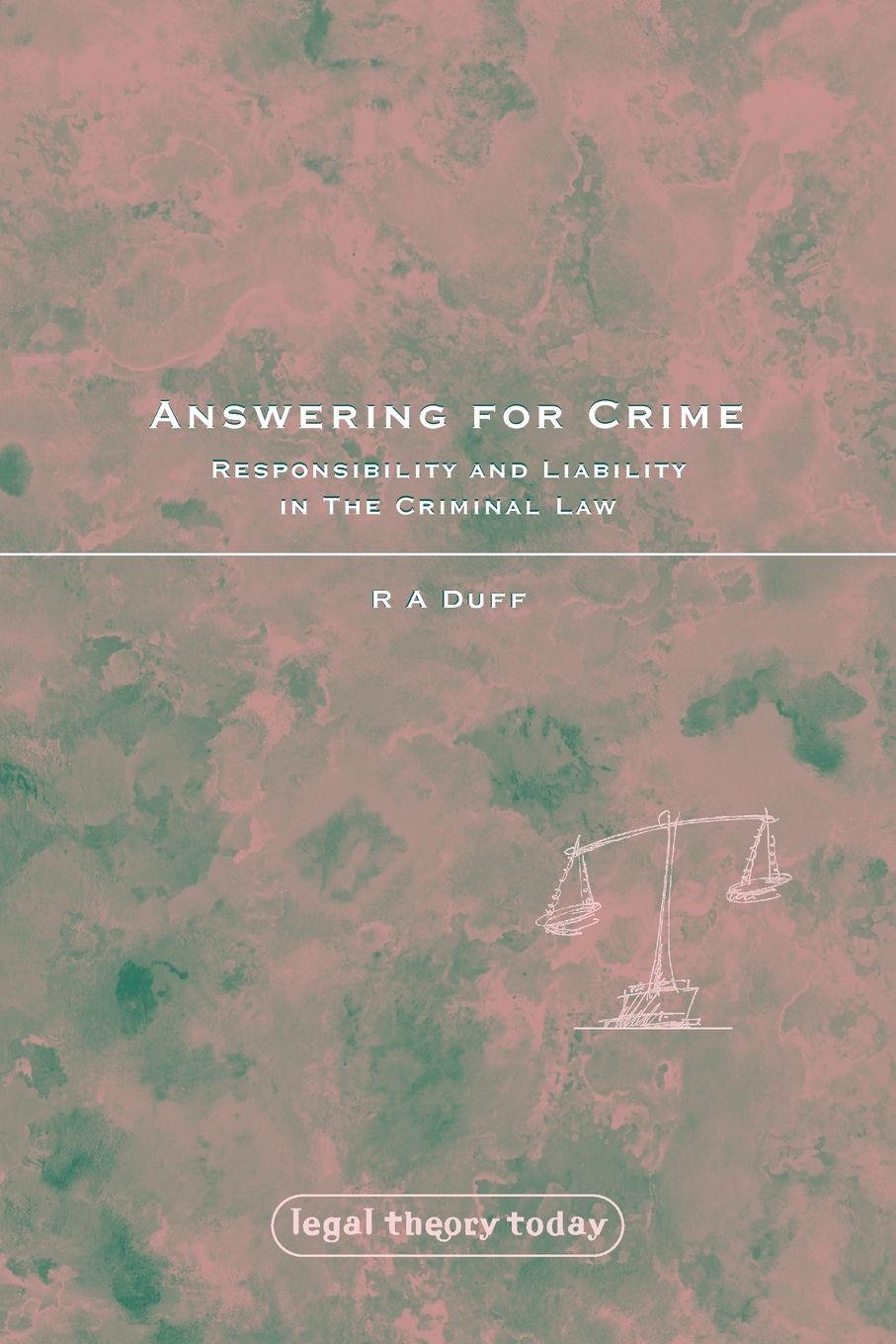 Vorderes Coverbild Answering for Crime