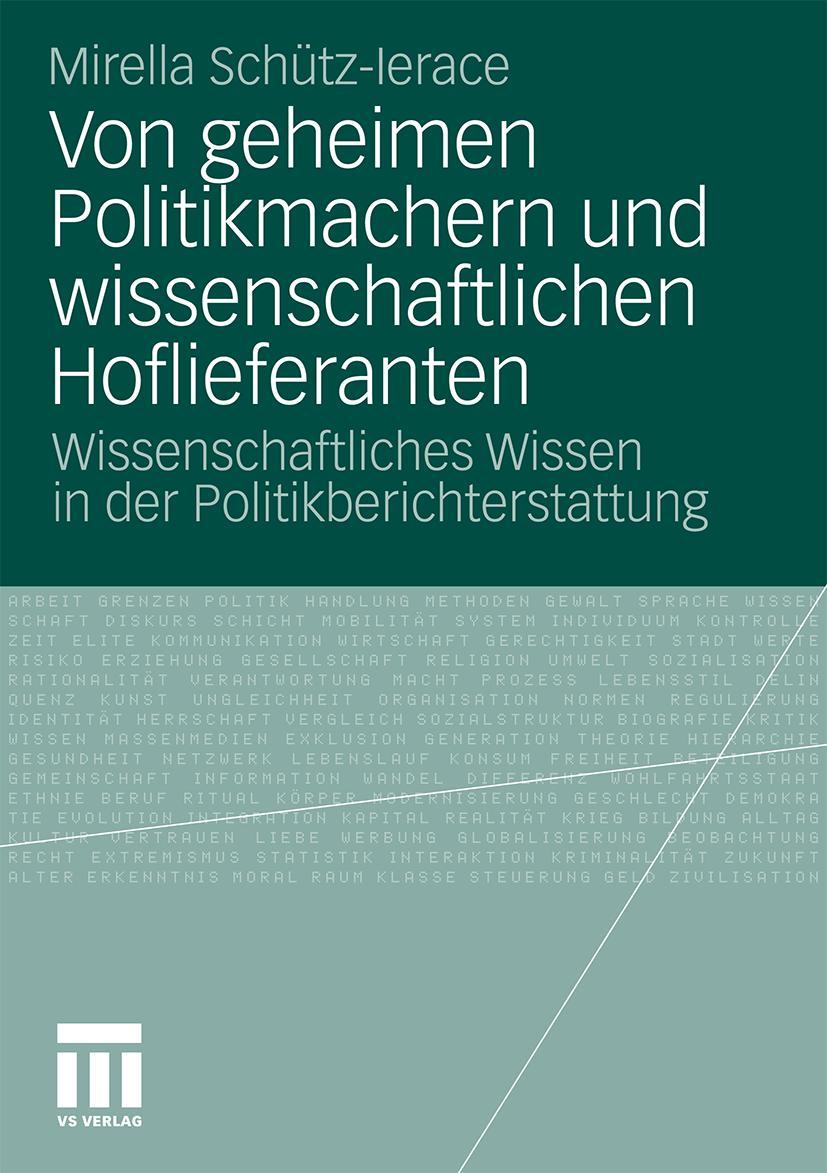 Vorderes Coverbild Von geheimen Politikmachern und wissenschaftlichen Hoflieferanten