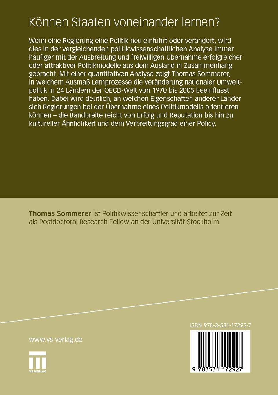 Rückseitencover Können Staaten voneinander lernen?