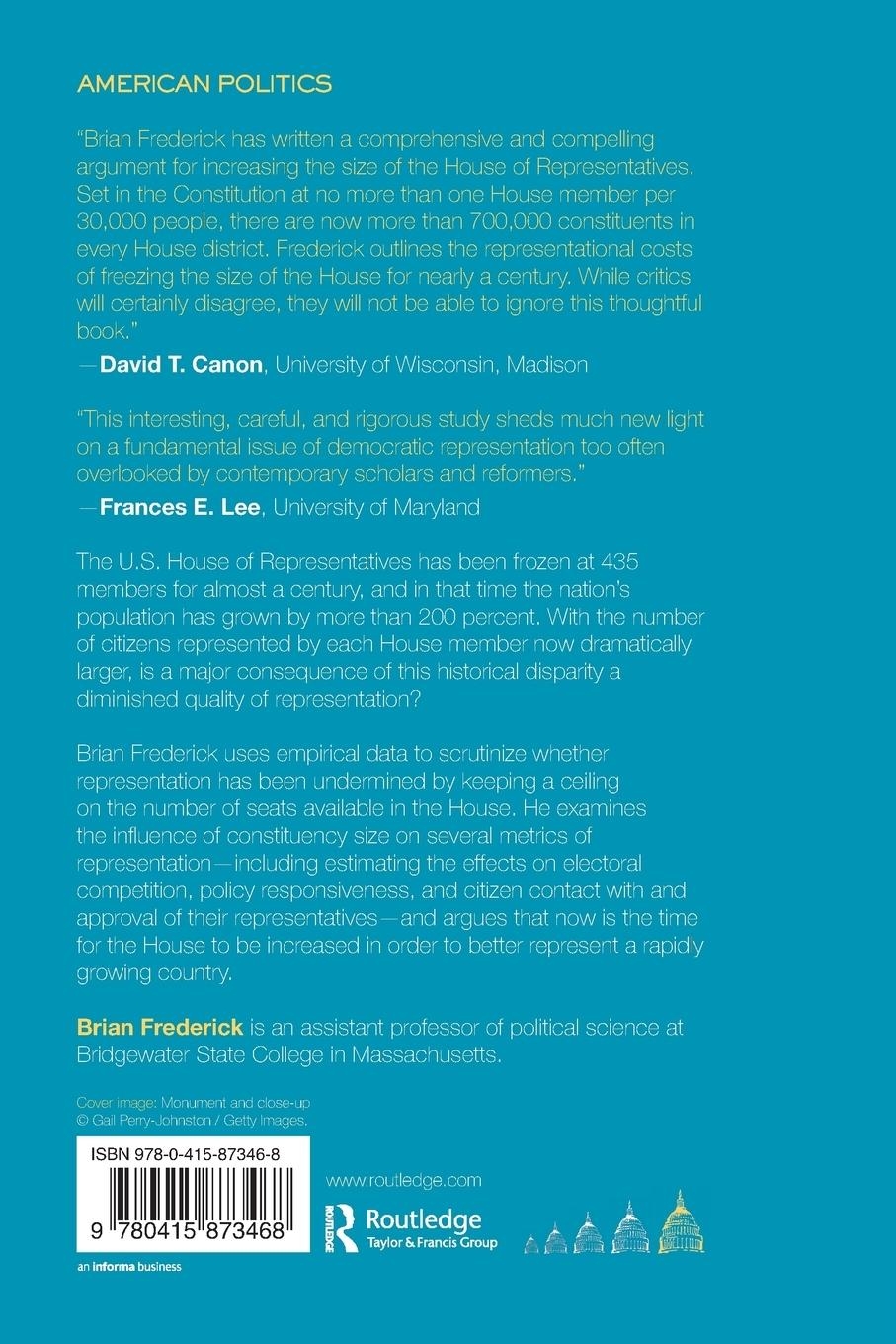 Rückseitencover Congressional Representation & Constituents
