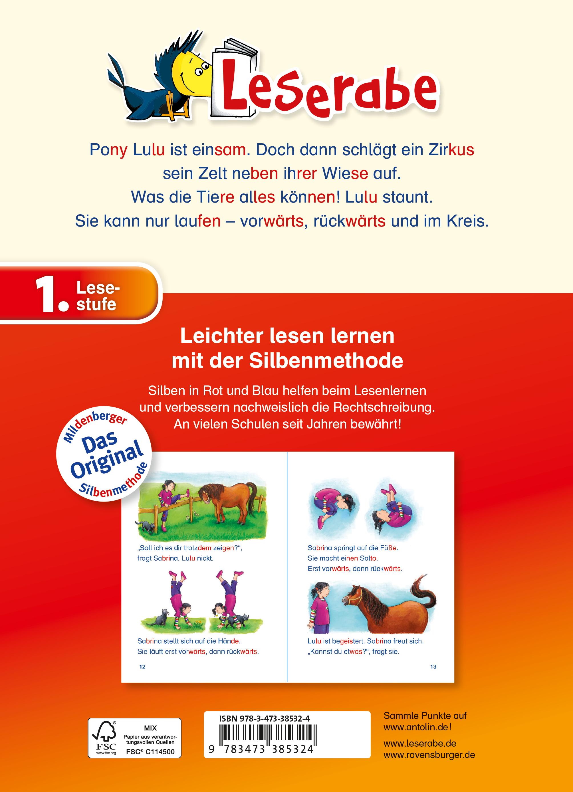 Rückseitencover Das tollste Pony der Welt - Leserabe 1. Klasse - Erstlesebuch für Kinder ab 6 Jahren