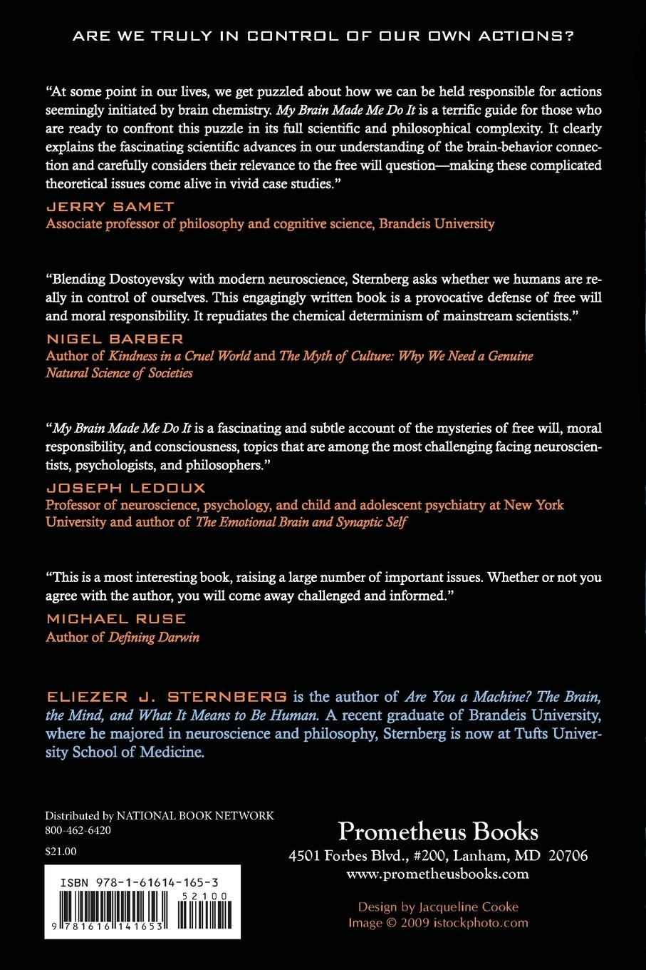 Rückseitencover My Brain Made Me Do It