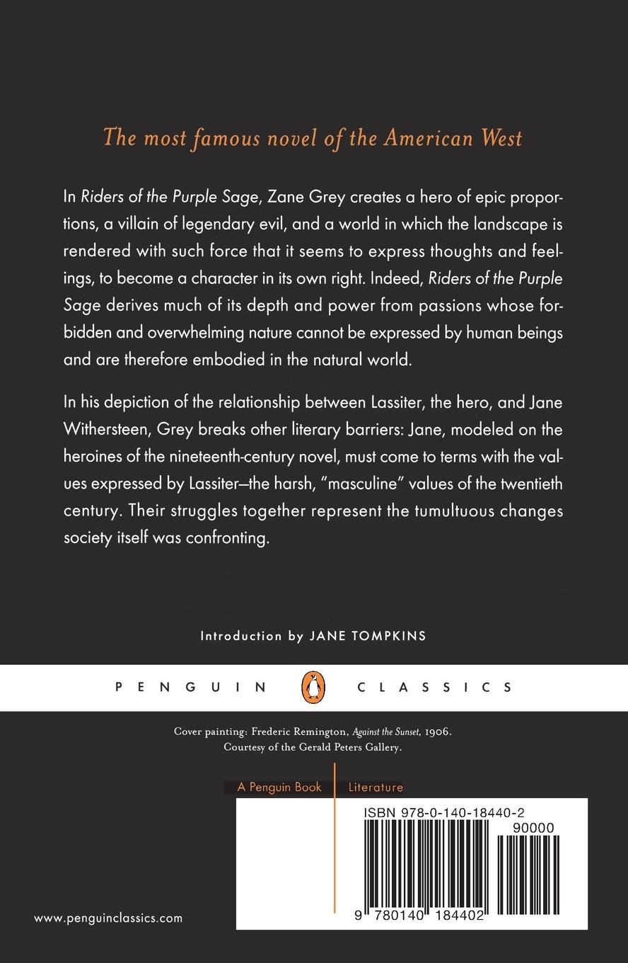 Rückseitencover Riders of the Purple Sage