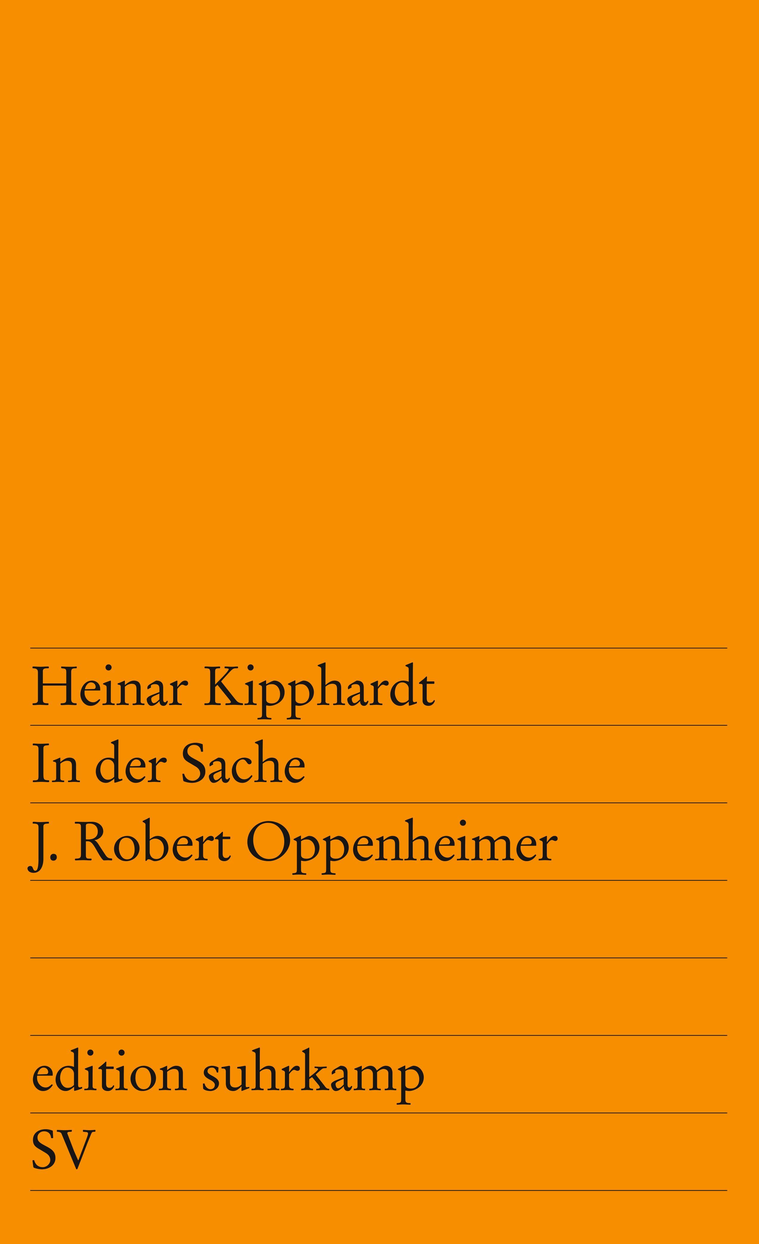 Vorderes Coverbild In der Sache J. Robert Oppenheimer