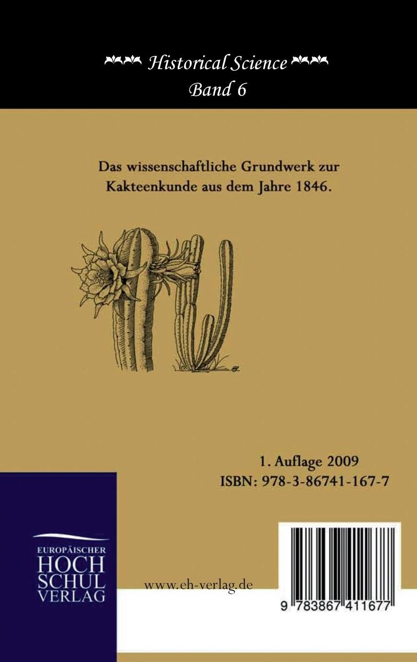 Rückseitencover Handbuch der Cacteenkunde (1846)