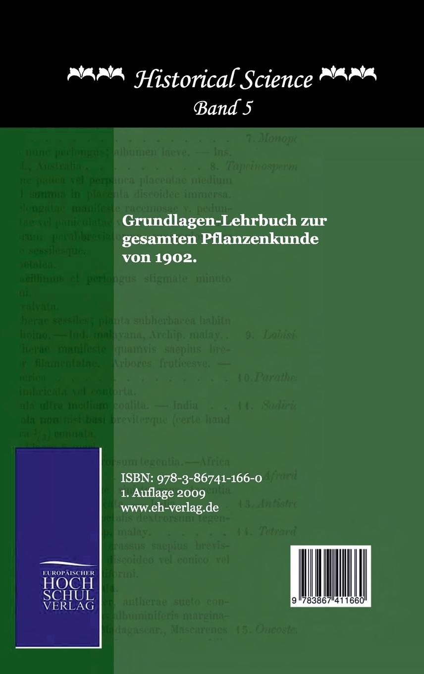 Rückseitencover Das Pflanzenreich (1902)