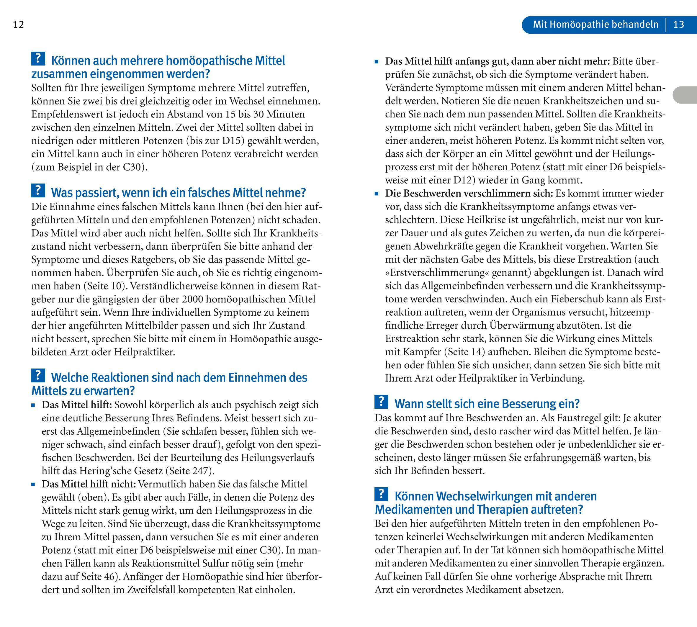 Beispielinhalt (Bild) Homöopathie