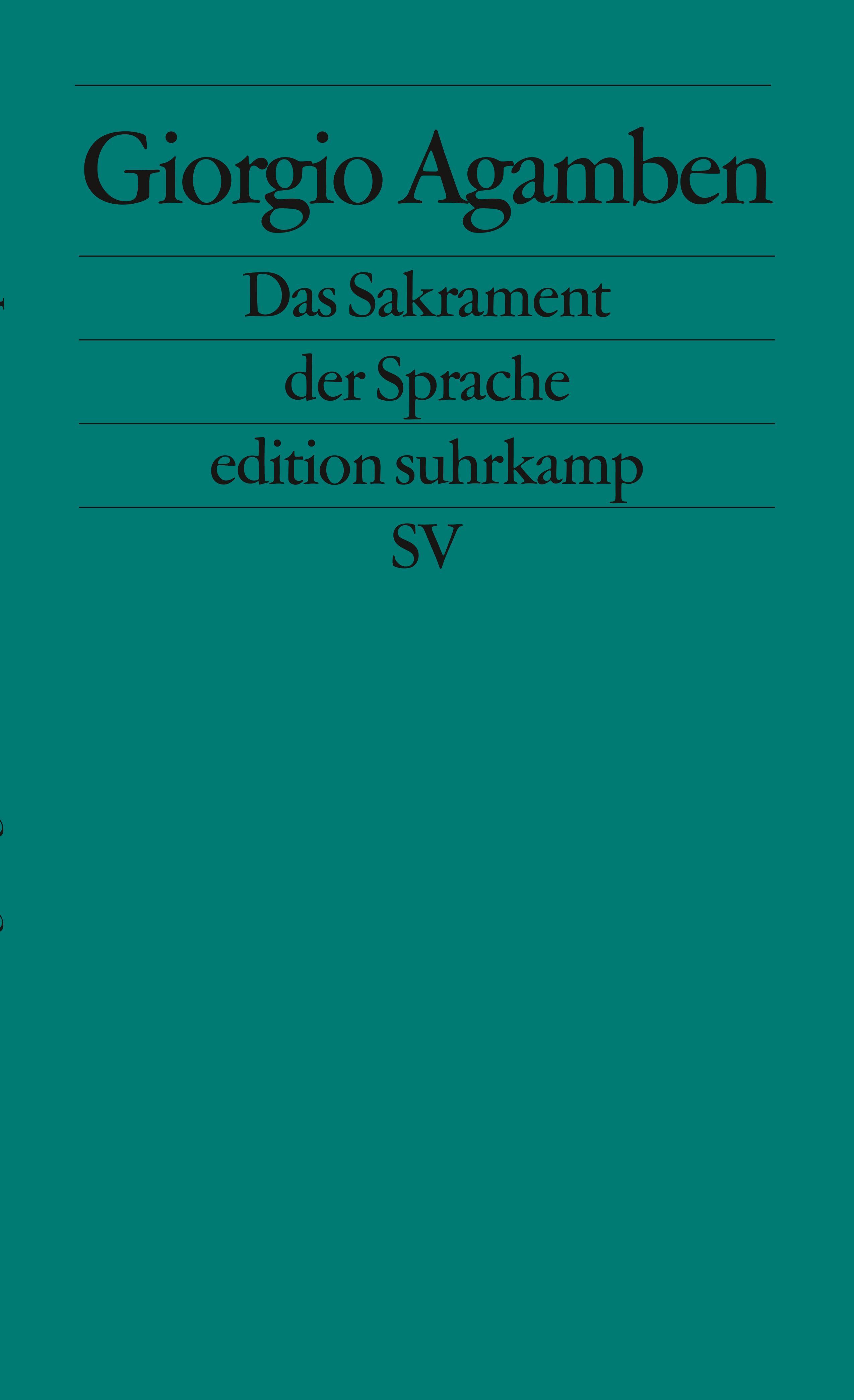 Vorderes Coverbild Das Sakrament der Sprache