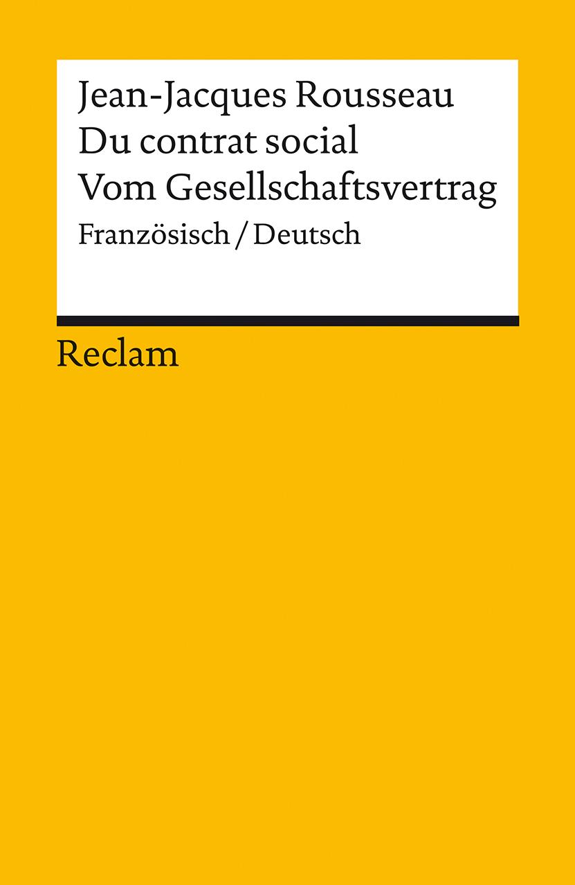 Vorderes Coverbild Du contrat social / Vom Gesellschaftsvertrag