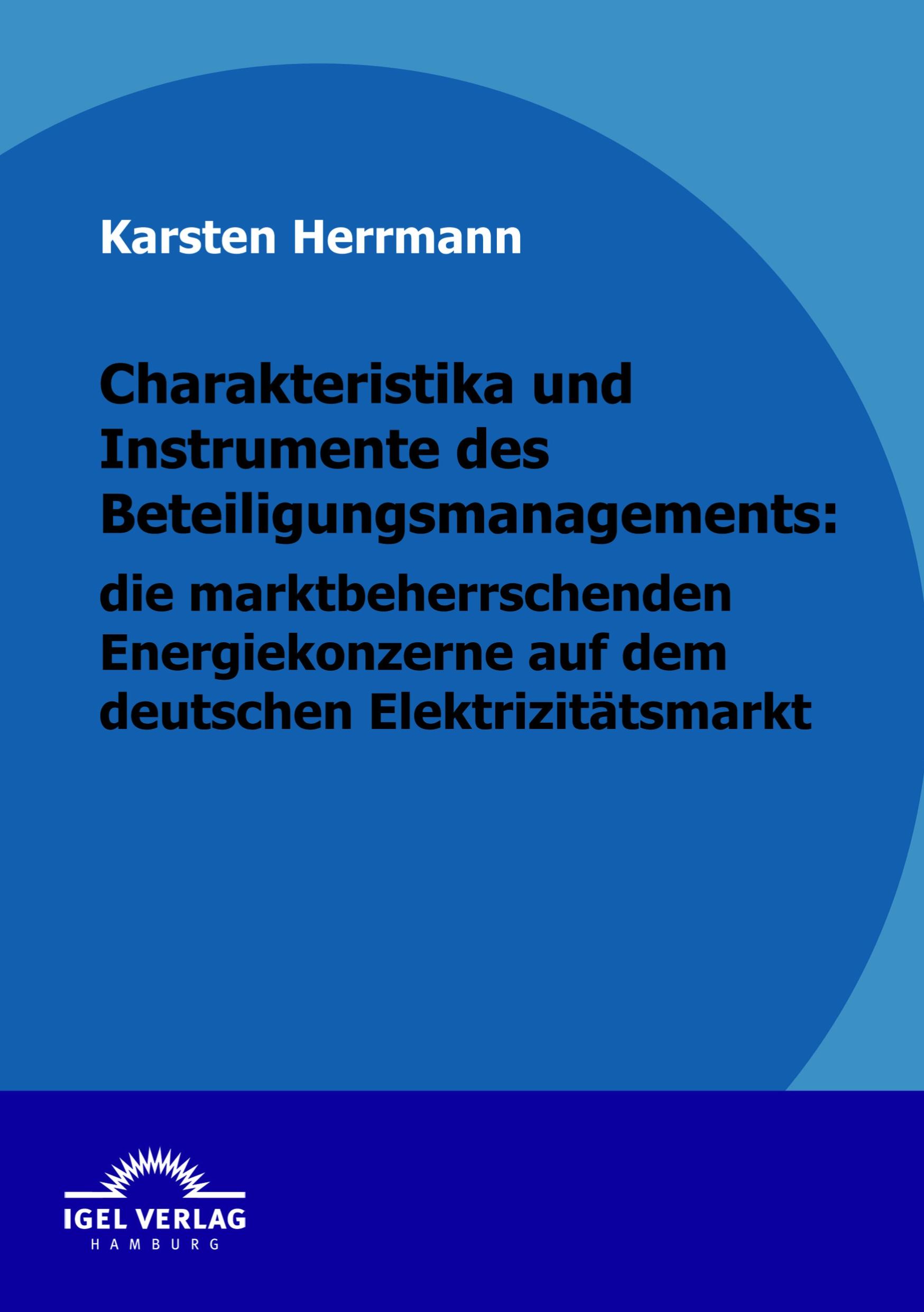 Vorderes Coverbild Charakteristika und Instrumente des Beteiligungsmanagements: die marktbeherrschenden Energiekonzerne auf dem deutschen Elektrizitätsmarkt