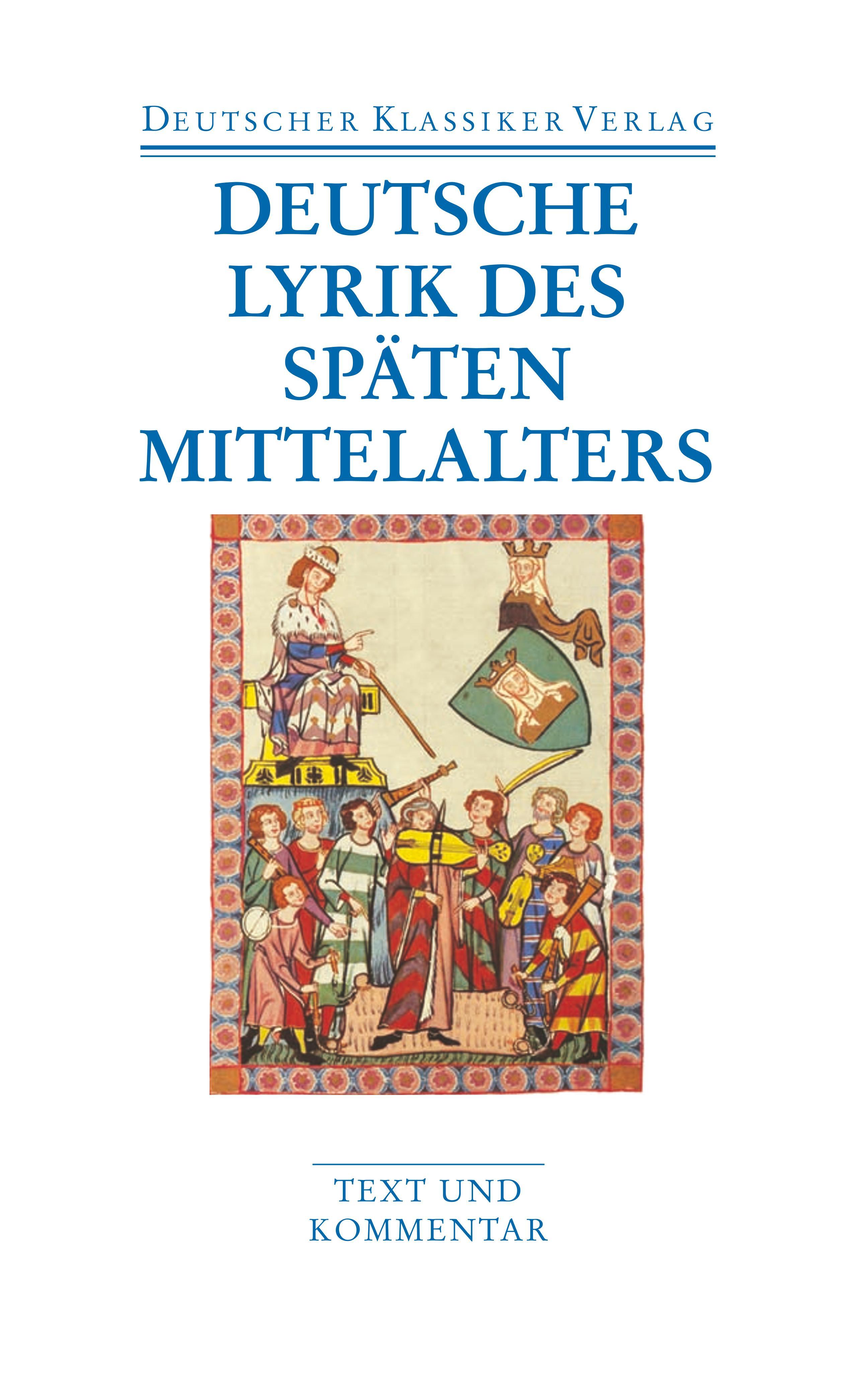 Vorderes Coverbild Deutsche Lyrik des späten Mittelalters