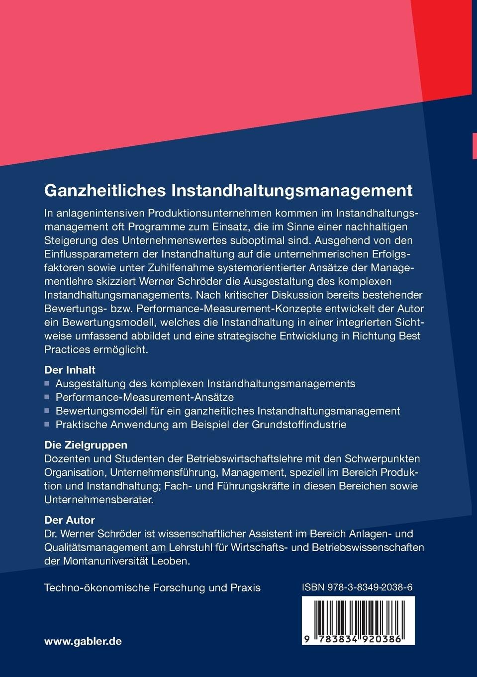 Rückseitencover Ganzheitliches Instandhaltungsmanagement