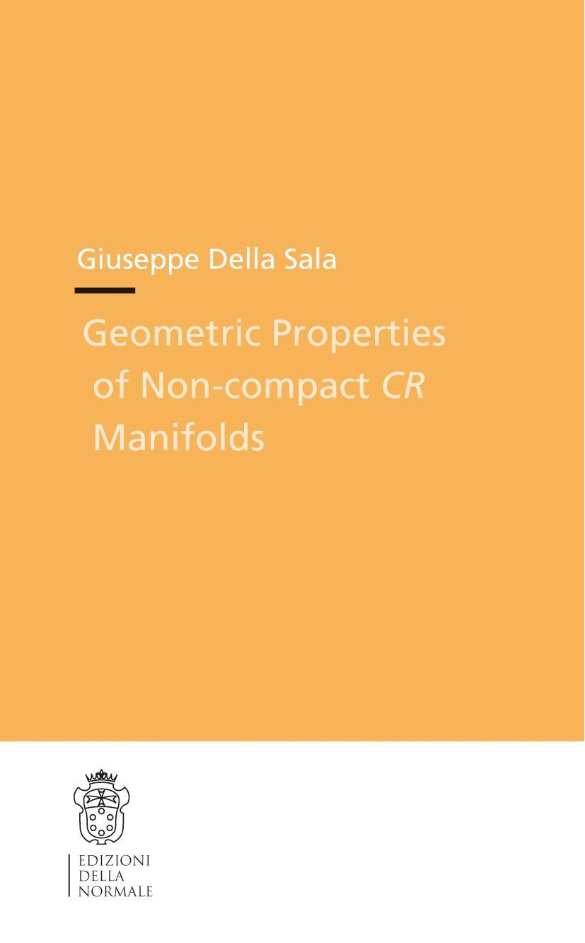 Vorderes Coverbild Geometric Properties of Non-Compact CR Manifolds