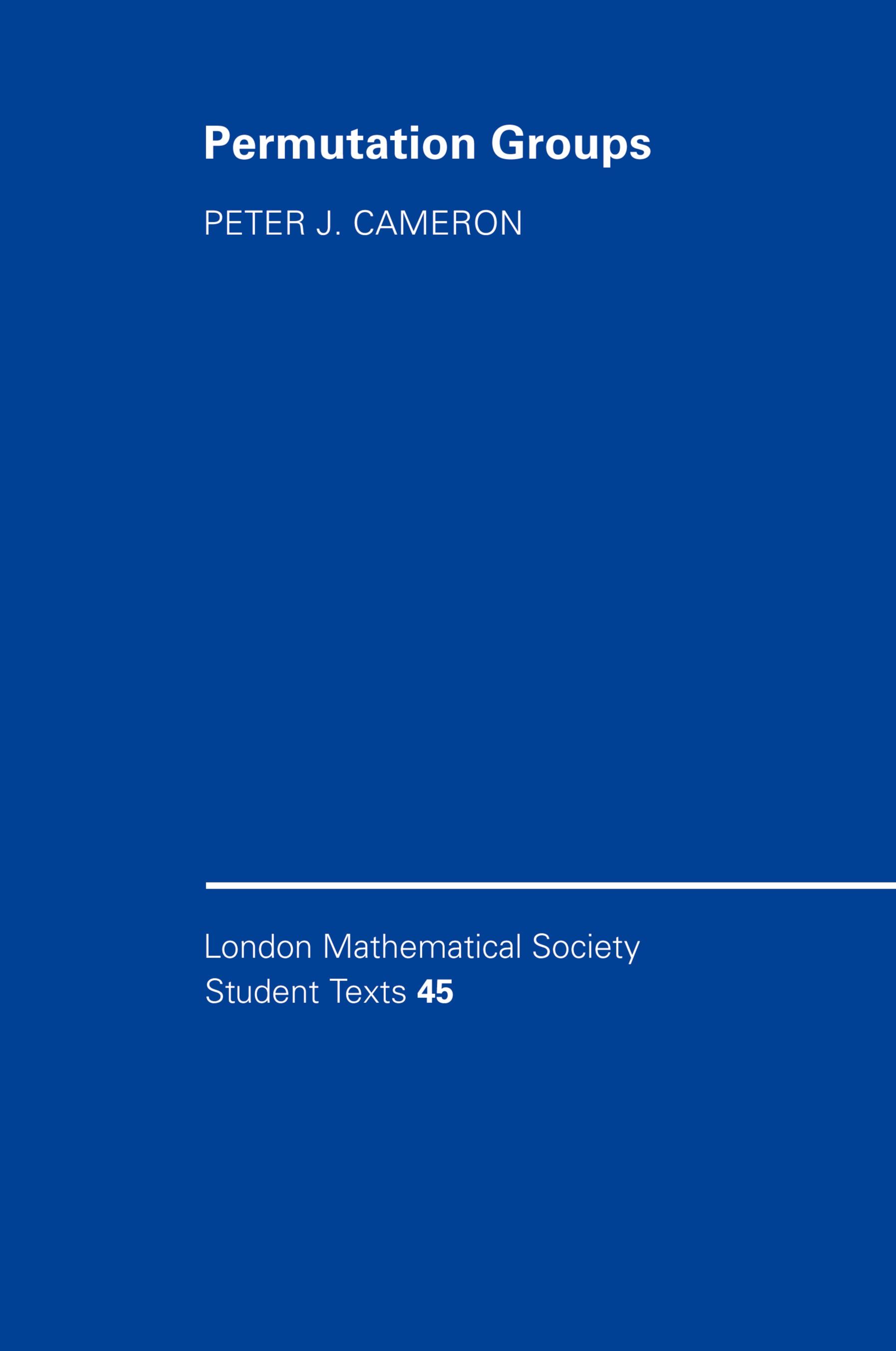 Vorderes Coverbild Permutation Groups