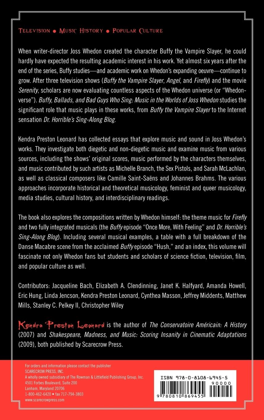 Rückseitencover Buffy, Ballads, and Bad Guys Who Sing