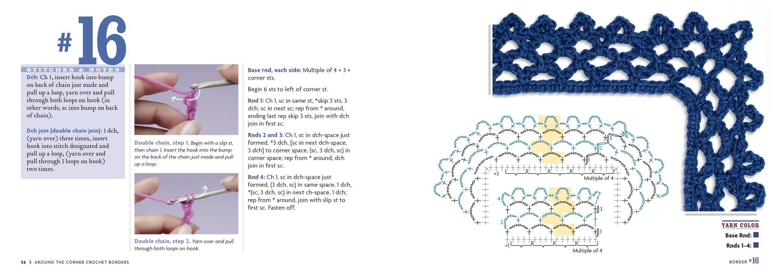 Beispielinhalt (Bild) Around the Corner Crochet Borders