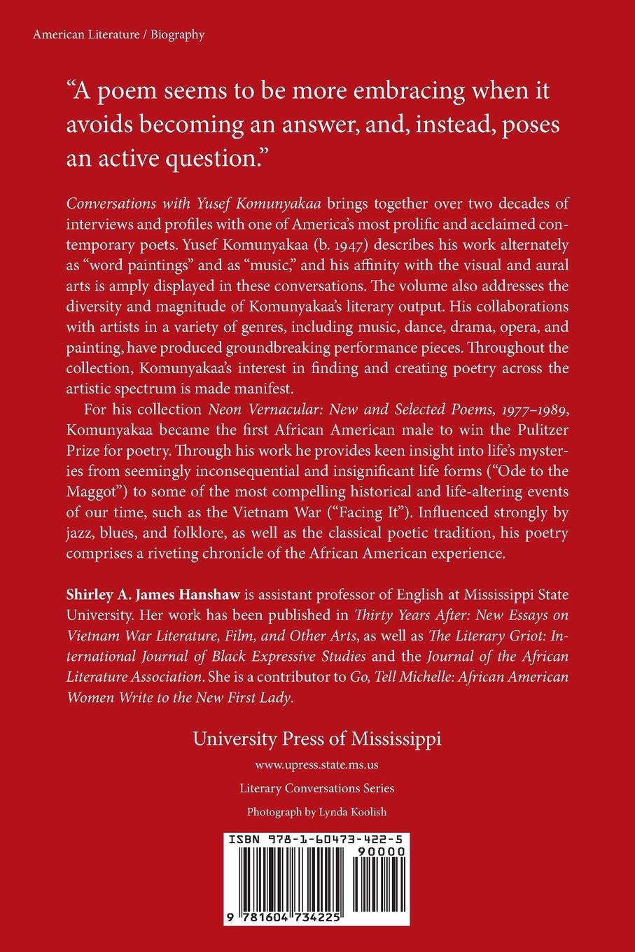 Rückseitencover Conversations with Yusef Komunyakaa