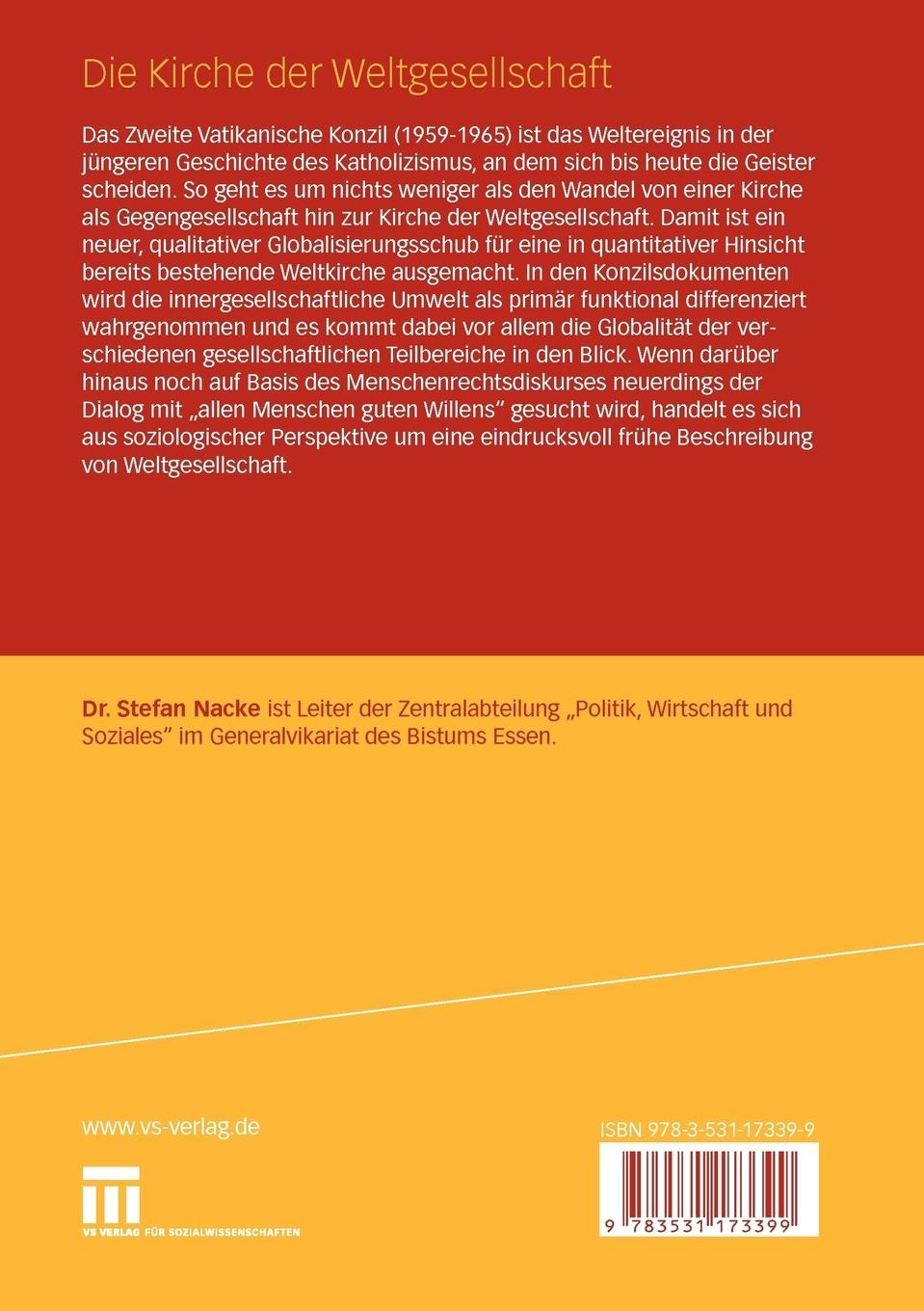 Rückseitencover Die Kirche der Weltgesellschaft