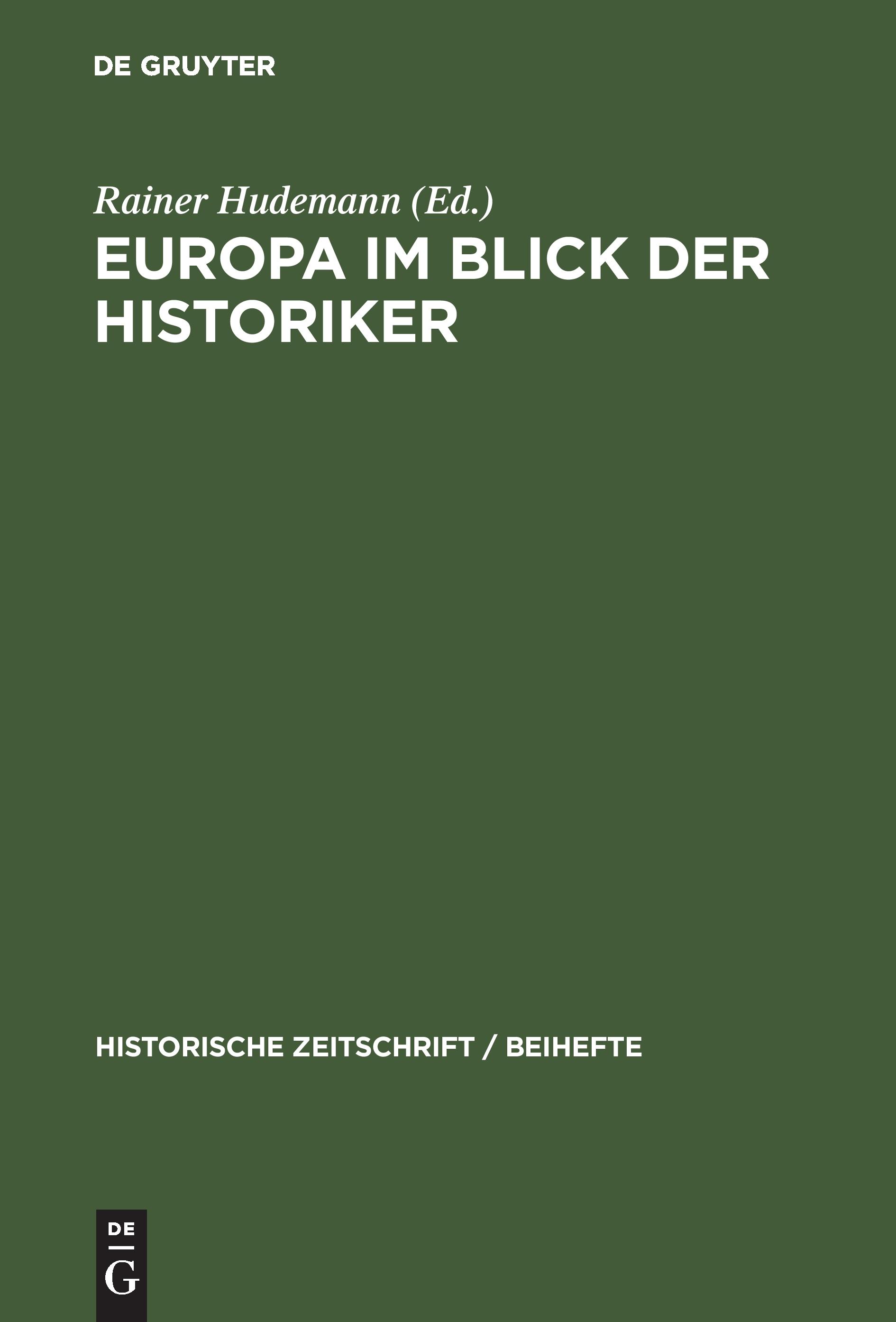 Vorderes Coverbild Europa im Blick der Historiker
