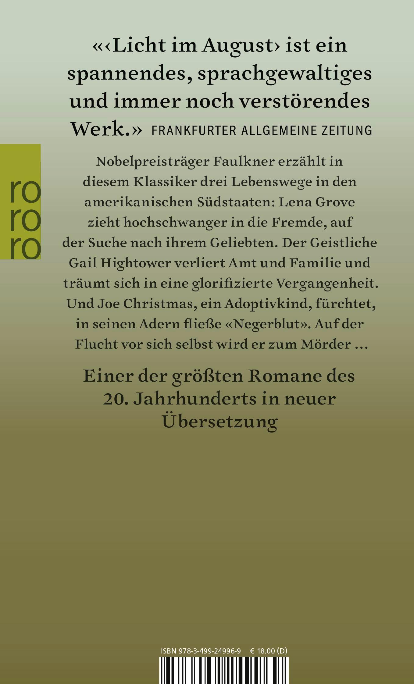 Rückseitencover Licht im August