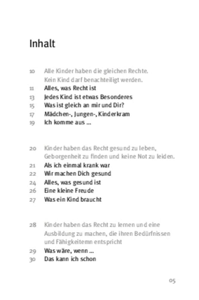 Beispielinhalt (Bild) Die 50 besten Spiele zu den Kinderrechten