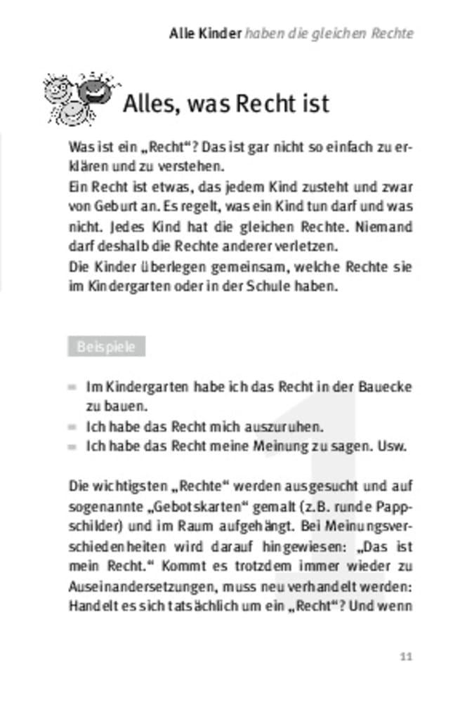 Beispielinhalt (Bild) Die 50 besten Spiele zu den Kinderrechten