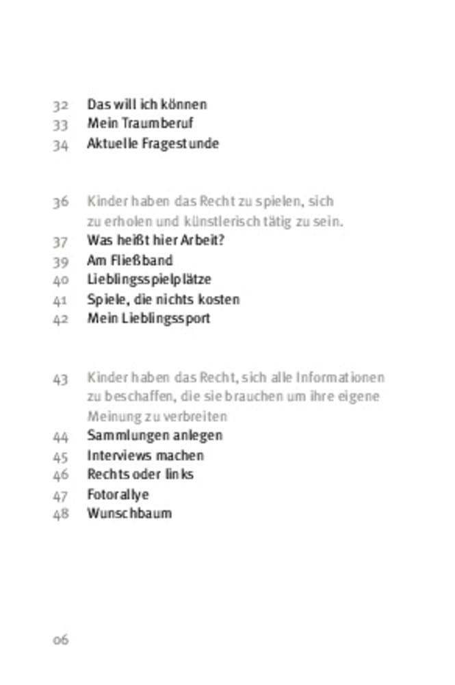 Beispielinhalt (Bild) Die 50 besten Spiele zu den Kinderrechten