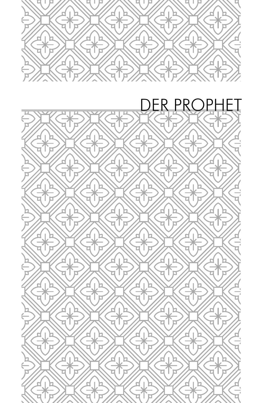 Beispielinhalt (Bild) Der Prophet. Der Narr. Der Wanderer