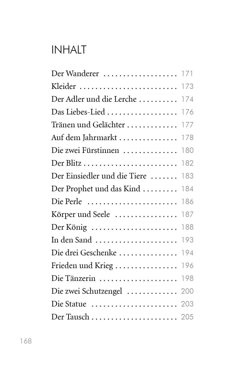Beispielinhalt (Bild) Der Prophet. Der Narr. Der Wanderer