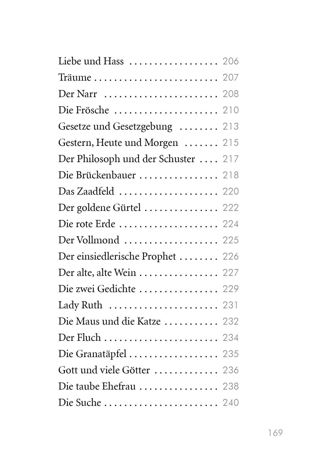 Beispielinhalt (Bild) Der Prophet. Der Narr. Der Wanderer